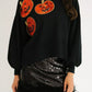 Halloween Pumpkin Round Neck Sweatshirt - DAVERRI FASHIONS
