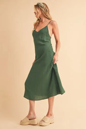 Aemi+Co Side Button Midi Cami Dress | Cami Dresses Daverri Fashions