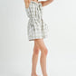 MABLE Plaid Sleeveless Button Down Romper