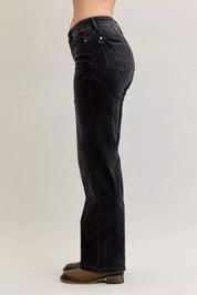 Judy Blue Mid Rise Straight Western Seam Detail Jeans | Jeans Daverri Fashions