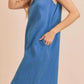 Aemi + Co Round Neck Midi Tank Dress with Pockets - DAVERRI FASHIONS