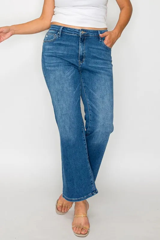 bytos Full Size Cat's Whiskers Mid Rise Ankle Jeans | Jeans Daverri Fashions