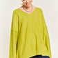 V-NECK OVERSIZED SWEATER PLUS JJK5013P
