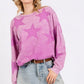SAGE + FIG Mineral Wash Star Pattern T-Shirt - DAVERRI FASHIONS