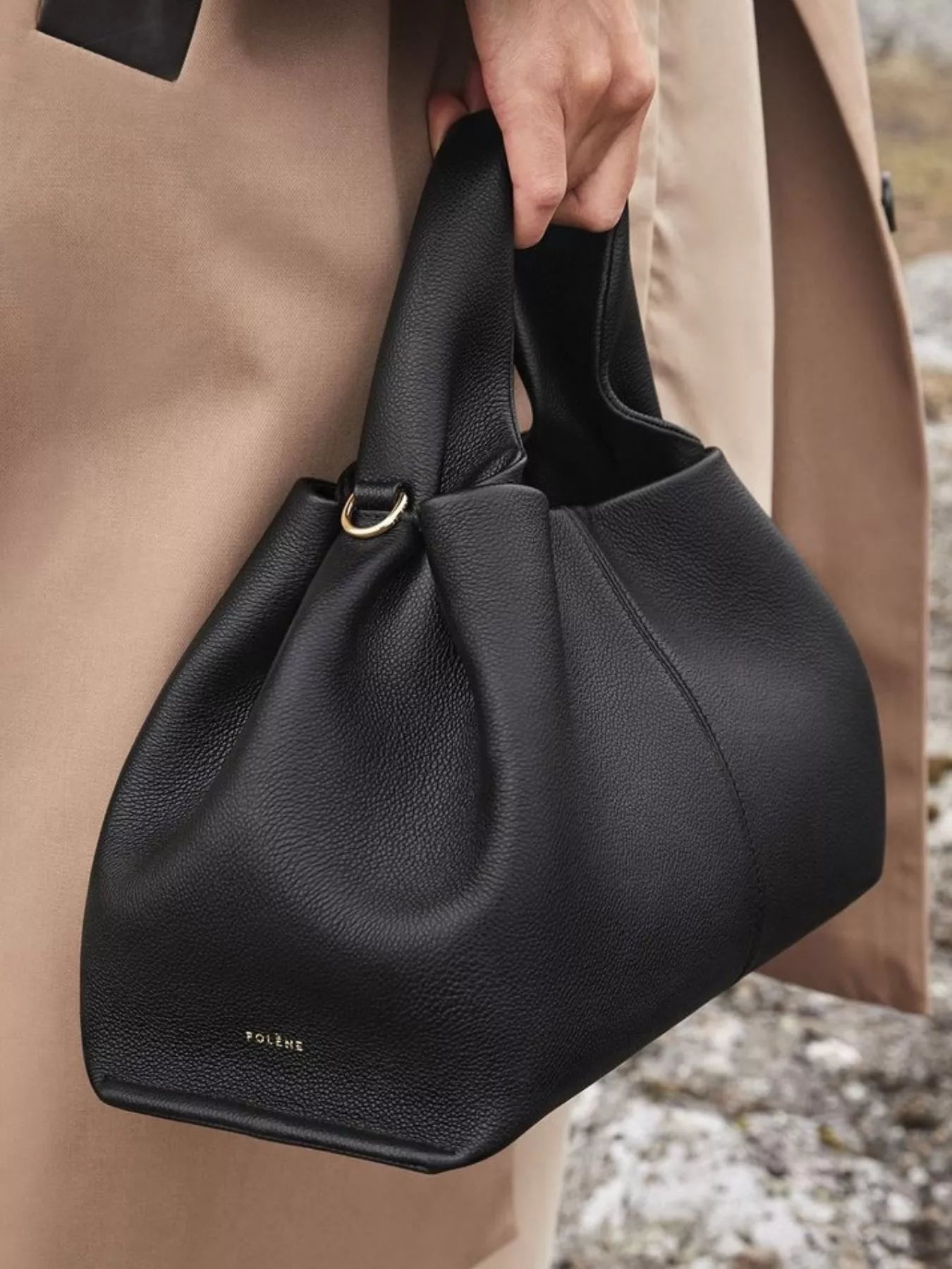 PU Leather Ruched Crossbody Handbag | Handbags Daverri Fashions