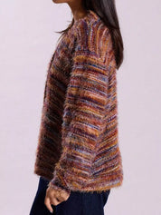 Daverri Fashions Textured Knit Button-Down Cardigan - DAVERRI FASHIONS