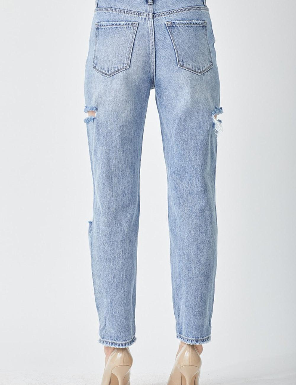 RISEN Distressed Slim Cropped Jeans Jeans