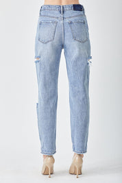 RISEN Distressed Slim Cropped Jeans Jeans