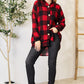 Plaid Button Front Hooded Shirt Clearance