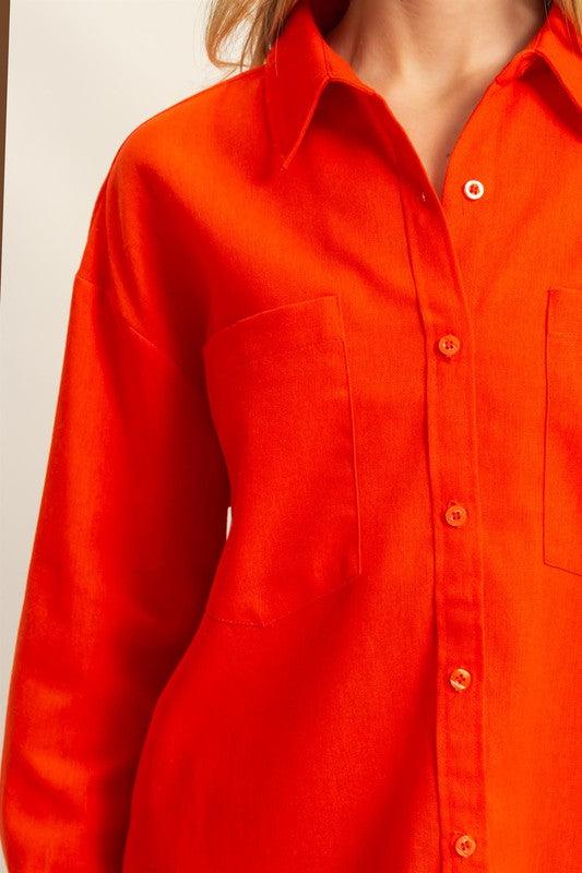 HYFVE Sand Washed Relaxed Long Sleeve Shirt Shirts