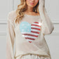 BiBi Sequin American Flag Heart Knit Cover-Up Cover-Ups