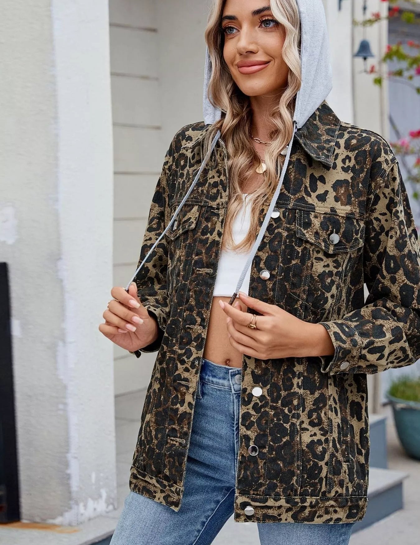Button Up Long Sleeve Denim Jacket | Denim Jackets Daverri Fashions