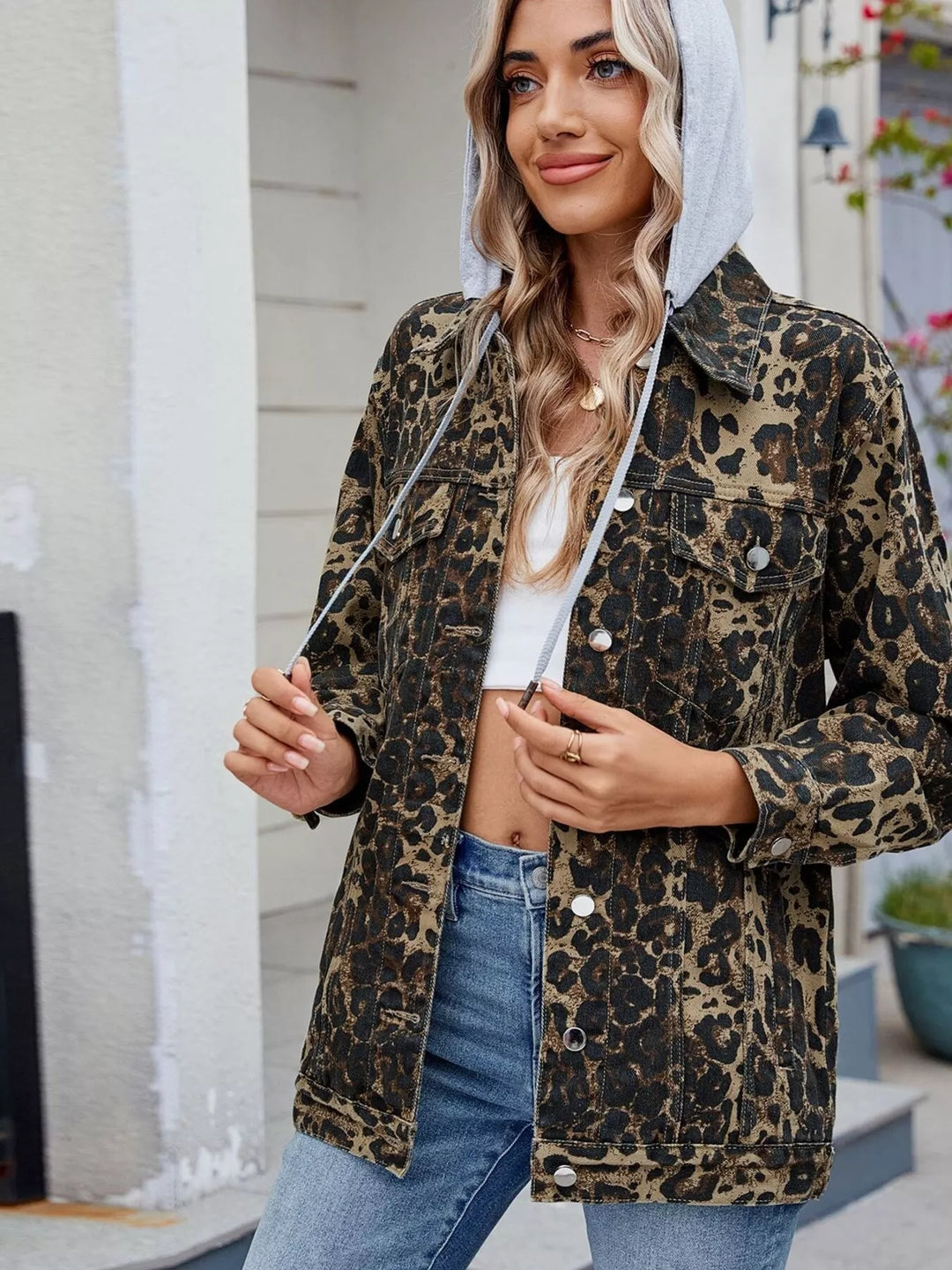 Button Up Long Sleeve Denim Jacket | Denim Jackets Daverri Fashions