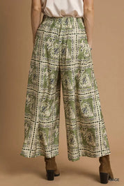 Umgee Bohemian Print Pants with Pockets | Pants Daverri Fashions