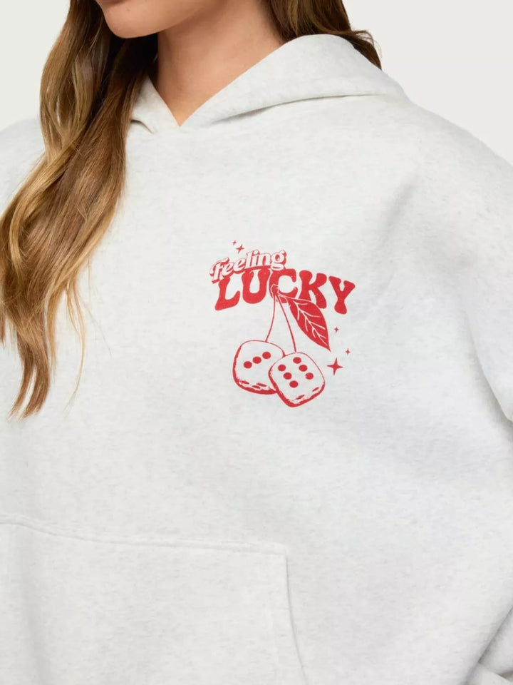 Drop Shoulder Graphic Hoodie with Kangaroo Pocket | Hoodies Daverri Fashions