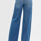 RISEN Mid Rise Fit Wide Baggy Jeans - DAVERRI FASHIONS