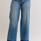Judy Blue Raw Hem High Waist Column Straight Jeans - DAVERRI FASHIONS