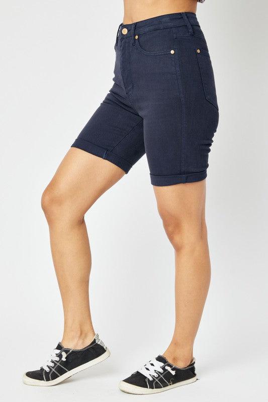 Judy Blue High Waist Tummy Control Bermuda Shorts | Denim Shorts Daverri Fashions