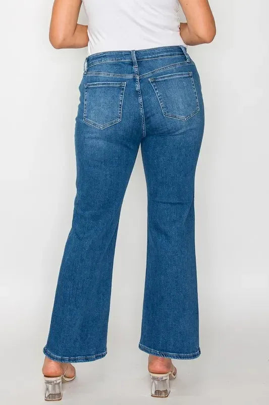 bytos Full Size Cat's Whiskers Mid Rise Ankle Jeans - DAVERRI FASHIONS