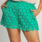 Umgee Full Size Polka Dot Lace Shorts Plus Size Shorts
