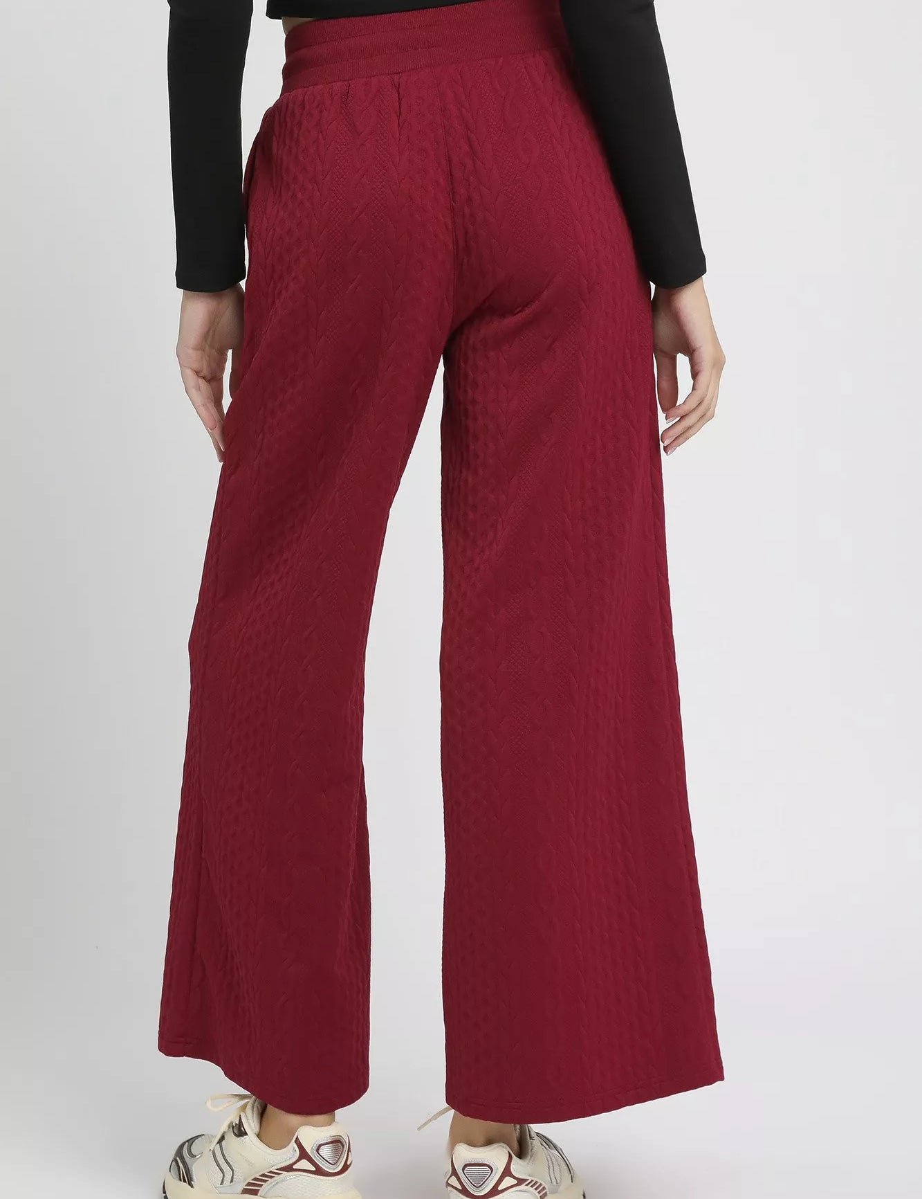 Umgee Cable Knit Textured Wide Leg Pants | Pants Daverri Fashions