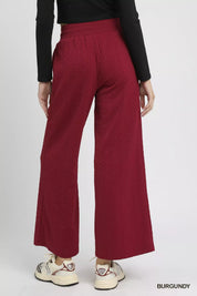 Umgee Cable Knit Textured Wide Leg Pants | Pants Daverri Fashions