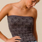 SO ME Jacquard Floral Two Tone Seamless Tube Top Tube Tops