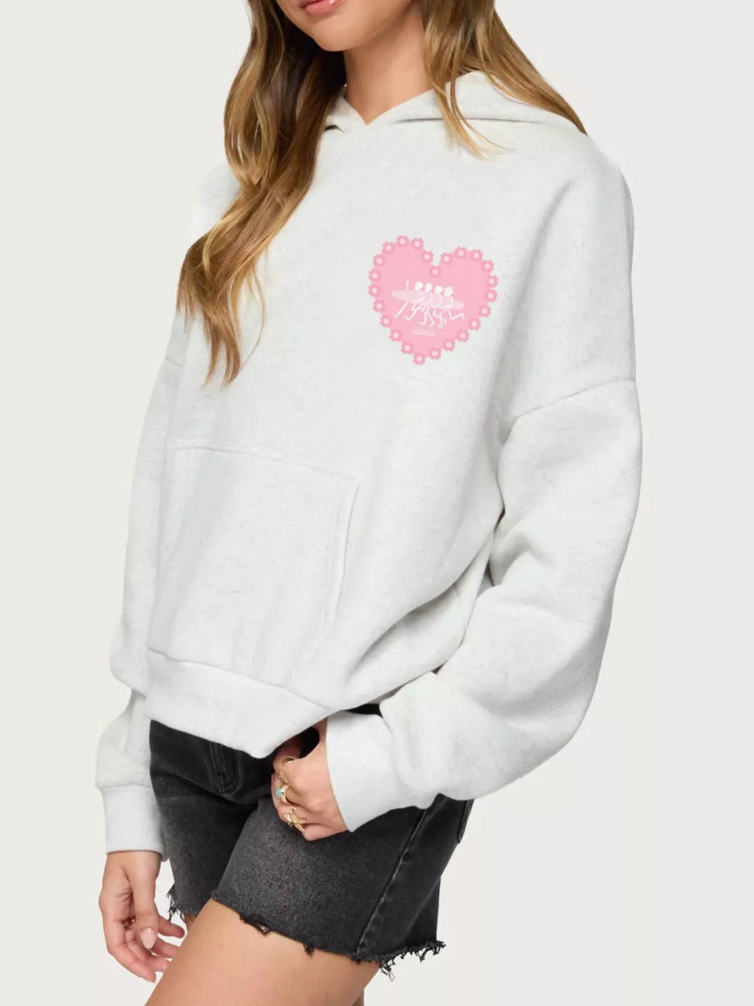 Drop Shoulder Graphic Hoodie with Kangaroo Pocket | Hoodies Daverri Fashions