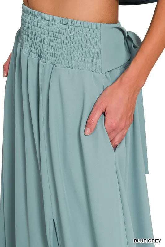 Zenana Heavy Woven Span Crop Tee & Skirt Set Outfit Sets