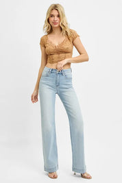 RISEN Full Size Run High Rise Straight Jeans | Daverri Fashions