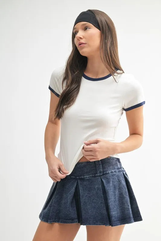 MONO B Contrast Trim Fitted Baby T-Shirt