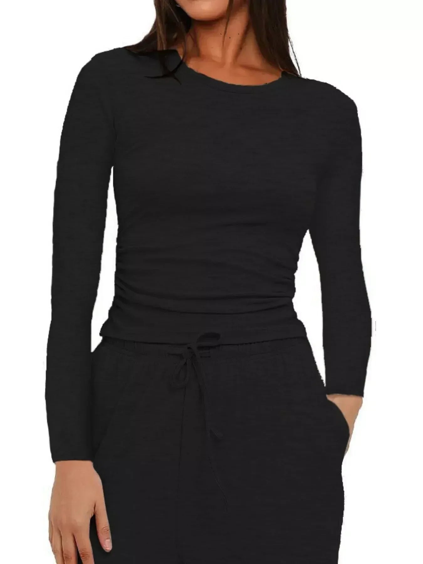 Daverri Fashions Full Size Casual Long Sleeve Top and Pants Set Plus Size - DAVERRI FASHIONS