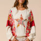 BiBi Floral Print Mixed Star Patch Round Neck Sweatshirt - DAVERRI FASHIONS