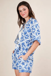 VERY J Tropical Printed Shirt Top and Shorts Set | Outfit Sets Daverri Fashions