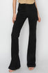 RISEN Full Size High Rise Side Slit Cargo Bootcut Jeans Black Jeans