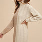 Annie Wear Color Block Turtleneck Sweater Dress Knee Length Dresses