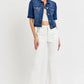 RISEN Puffed Short Sleeve Crop Denim Jackets Denim Jackets