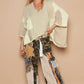 POL High-Low Contrast V-Neck Top Tops
