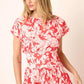 Mittoshop Tropical Print Top and Skirt Set Outfit Sets