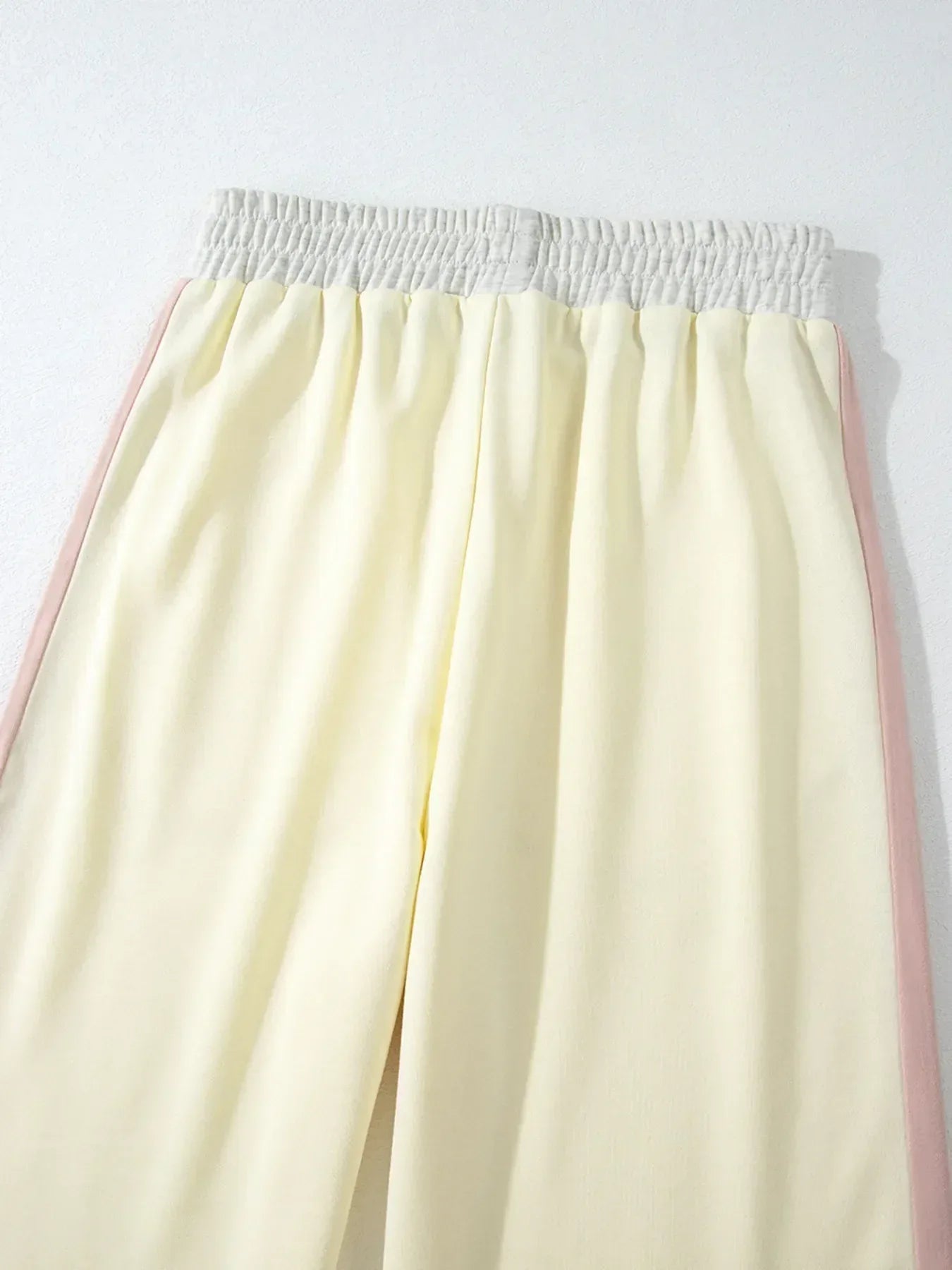 Color Block Round Neck Top and Pants Set - DAVERRI FASHIONS