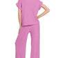 Zenana Rolled Sleeve Top and Pants Sweater Set