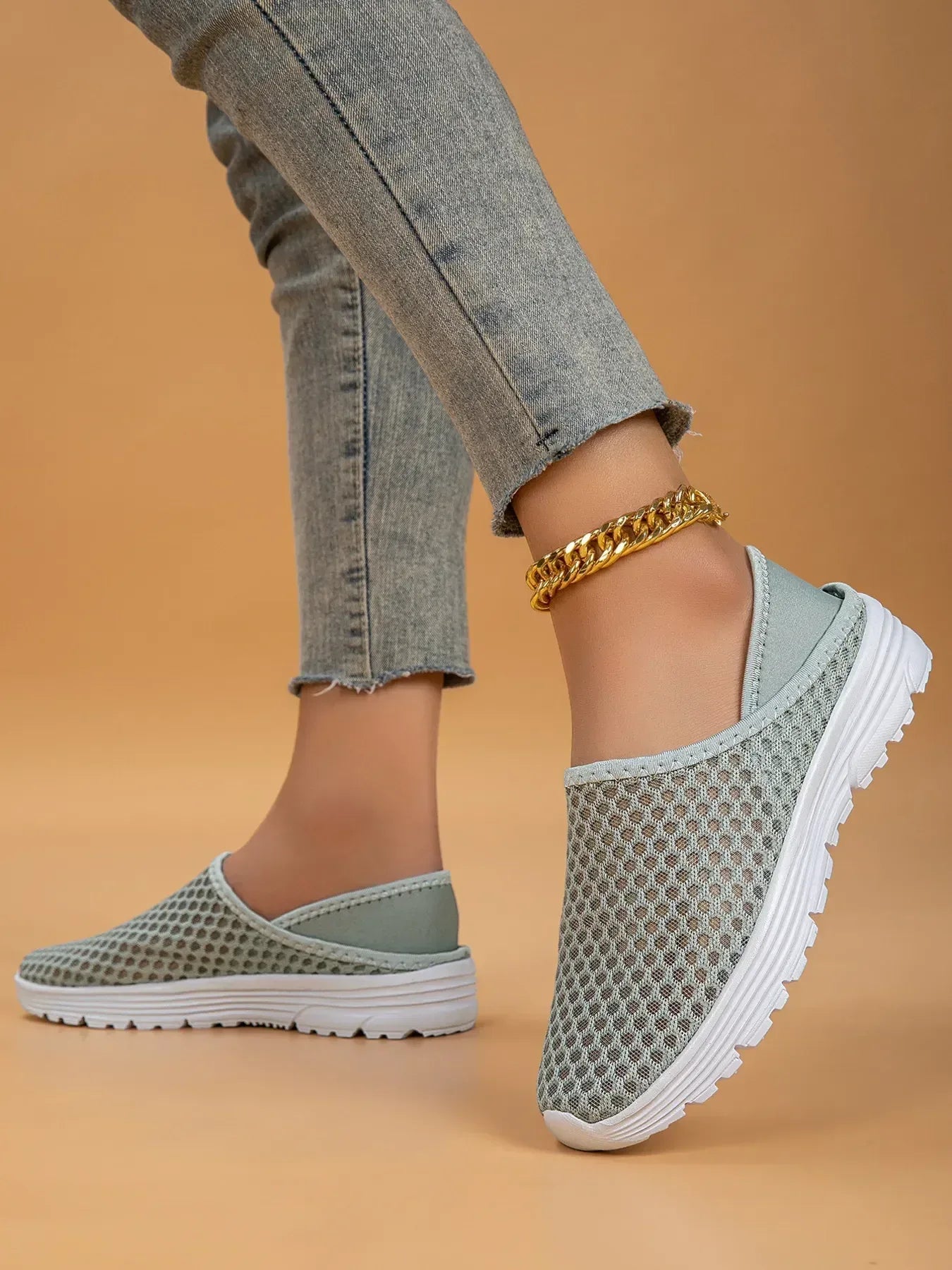 Breathable Mesh Slip-Ons - DAVERRI FASHIONS