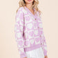 Mittoshop Checkered Heart Button Down Cardigan - DAVERRI FASHIONS