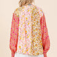 Mittoshop Mixed Patchwork Print Long Sleeve Blouse Tops