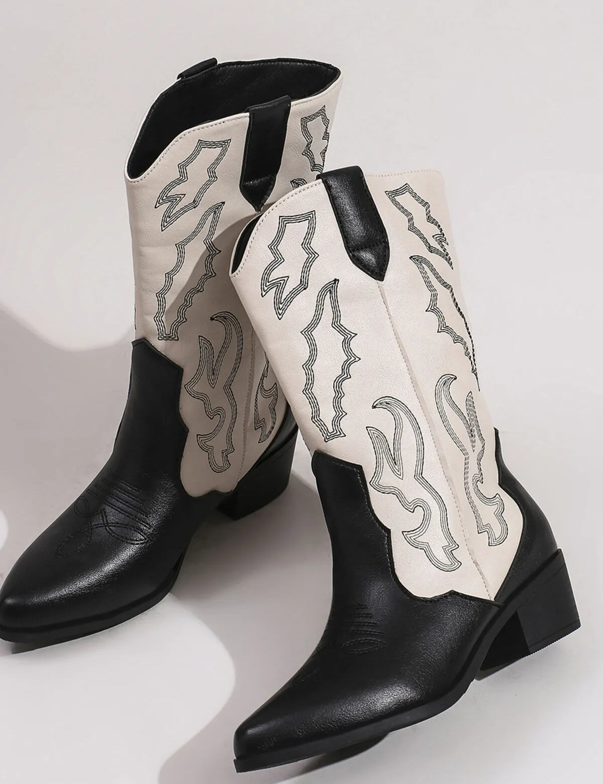 Point Toe Block Heels Boots | Boots Daverri Fashions