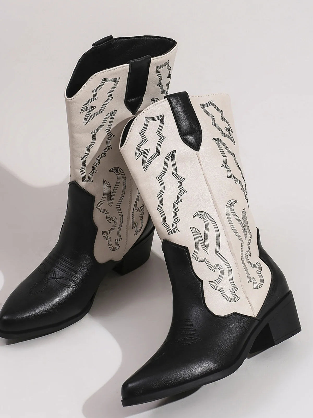 Point Toe Block Heels Boots | Boots Daverri Fashions