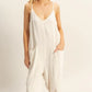 HYFVE V-Neck Pocket Detail Side Tie Hem Romper OATMEAL Rompers