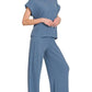 Zenana Rolled Sleeve Top and Pants Sweater Set
