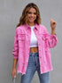 Distressed Drop Shoulder Denim Jacket - DAVERRI FASHIONS