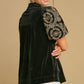 Umgee Full Size Velvet Embroidered Sleeve Blouse Blouses